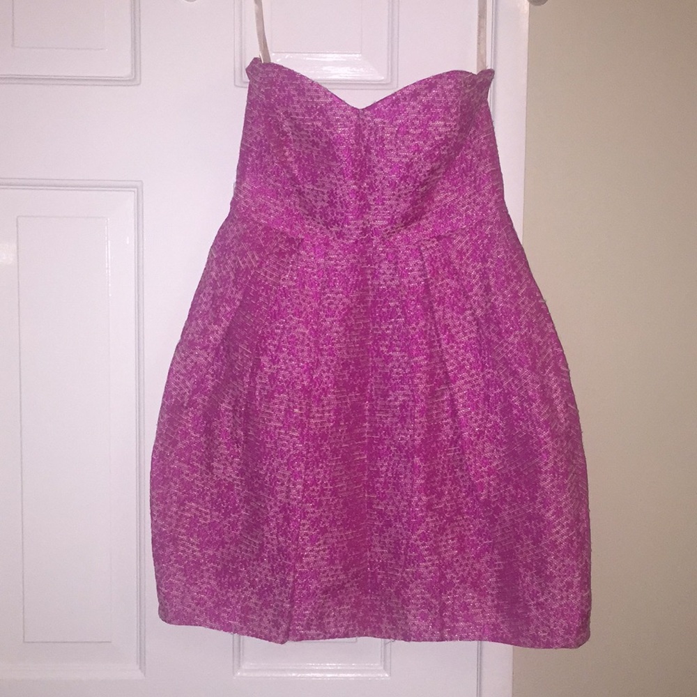 Pink strapless Shoshanna dress